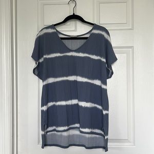 Blue and White Tye Dye Top